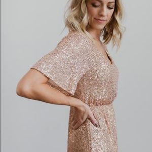 NWT Baltic Born Gatsby rose gold sequin dress - M